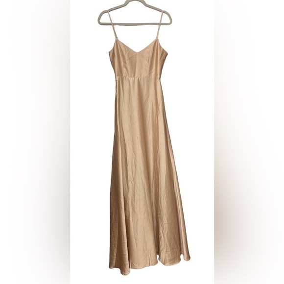 Show Me Your Mumu Faith Maxi Dress in Champagne Luxe Satin - Picture 5 of 14